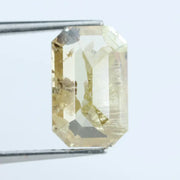 2.86 Ct yellow lab grown diamond emerald cut loose stone with elegant step faceting and vibrant fancy yellow color, ideal for custom engagement ring or luxury jewelry design.valuable for luxury jewelry.