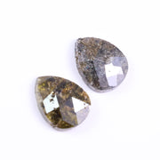 1.22 Carat Natural Pear Shape Loose Diamond Pair Yellow Grey Colored Diamond Use For Jewerly