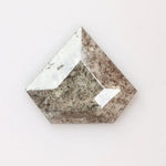 0.28 Ct Pentagon Cut Black Grey and Brown Natural Diamond Unique Geometric Rare Luxury Sparkle