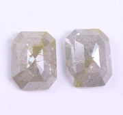 2.35 Ct Grey Colored Diamond Radiant Cut Diamond Pair Diamond Salt And Pepper Diamond Use For Jewerly 