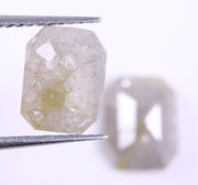 2.35 Ct Grey Colored Diamond Radiant Cut Diamond Pair Diamond Salt And Pepper Diamond Use For Jewerly 