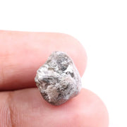 10.42 Ct natural raw grey rough loose uncut black diamond conflict-free stone for rustic custom jewelry.