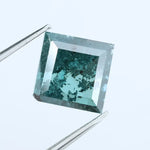 3.00 Ct rare fancy green square cut lab grown loose diamond, vibrant eco friendly lab created diamond for custom fine jewelry design