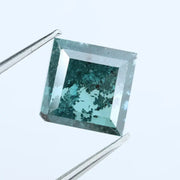 3.00 Ct rare fancy green square cut lab grown loose diamond, vibrant eco friendly lab created diamond for custom fine jewelry design