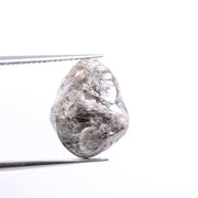 10.42 Ct natural raw grey rough loose uncut black diamond conflict-free stone for rustic custom jewelry.