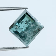 3.00 Ct rare fancy green square cut lab grown loose diamond, vibrant eco friendly lab created diamond for custom fine jewelry design