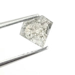 0.28 Ct Pentagon Cut Black Grey and Brown Natural Diamond Unique Geometric Rare Luxury Sparkle