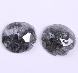1.33 Ct Round Cut Diamond Pair Black Colored Diamond Salt And Pepper Use For Jewerly 