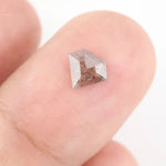 0.28 Ct Pentagon Cut Black Grey and Brown Natural Diamond Unique Geometric Rare Luxury Sparkle