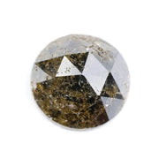 3.17Ct Black-Yellowish Colored Diamond  Round Cut Diamond Natural -polised Diamond Loose Stone For Fine Jewelry 