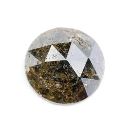 3.17Ct Black-Yellowish Colored Diamond  Round Cut Diamond Natural -polised Diamond Loose Stone For Fine Jewelry 