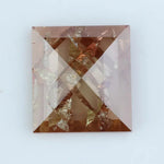 2.66 Ct Natural Brown Square Cut Lab-Grown CVD Diamond Loose Stone for Custom Ring Setting with Fancy Cut and Rich Brown Color