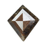0.79 Ct brown kite cut natural diamond with unique geometric shape and rich earthy tone for custom luxury jewelry