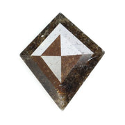 0.79 Ct brown kite cut natural diamond with unique geometric shape and rich earthy tone for custom luxury jewelry