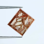 2.66 Ct Natural Brown Square Cut Lab-Grown CVD Diamond Loose Stone for Custom Ring Setting with Fancy Cut and Rich Brown Color