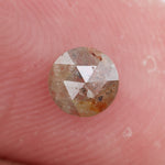 orange colour round cut diamond stud earrings