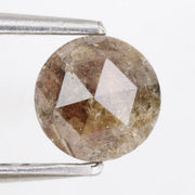 brown colour round diamond 0.53 carat round diamond band ring