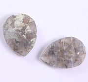1.91 Ct Pear Cut Diamond Pair Grey Colored Diamond Pair Use For Earrings Salt And Pepper Diamond 