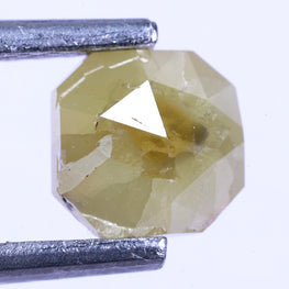 0.87 Ct Loose Yellow Diamond - Asscher Shape Natural Diamond ( 5.41 X 5.06 X 3.45 )