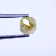 0.87 Ct loose yellow Colored Diamond Asscher cut Diamond  natural Loose diamond For Jewerlly 