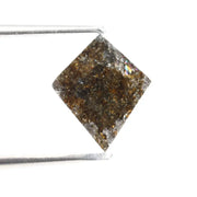 0.79 Ct brown kite cut natural diamond with unique geometric shape and rich earthy tone for custom luxury jewelry
