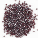 deep red uncut lab grown diamond beads in rough form for jewelry making