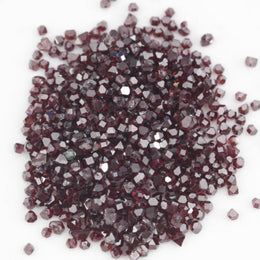deep red uncut lab grown diamond beads in rough form for jewelry making