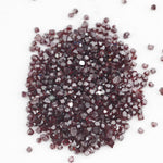 deep red uncut lab grown diamond beads in rough form for jewelry making