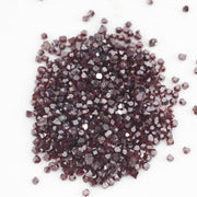 deep red uncut lab grown diamond beads in rough form for jewelry making