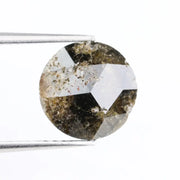 2.64Ct Yellowish-Black Colored Diamond Round Brilliant Cut Diamond Natural Polised Diamond For Custom Fine Jewelry 