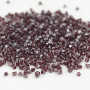 deep red uncut lab grown diamond beads in rough form for jewelry making