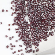 deep red uncut lab grown diamond beads in rough form for jewelry making
