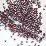 deep red uncut lab grown diamond beads in rough form for jewelry making
