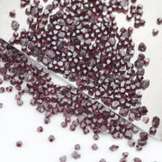 deep red uncut lab grown diamond beads in rough form for jewelry making