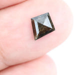 0.79 Ct brown kite cut natural diamond with unique geometric shape and rich earthy tone for custom luxury jewelry