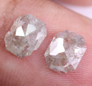 1.07 Ct Grey Colored Diamond Pair Radiant Cut Diamond Use For Jewerly Unique Diamond 