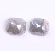 1.11 Ct Grey Colored Unique Diamond Salt And Pepper Diamond Use For Jewerly Earrings Cushion Cut Diamond Pair 