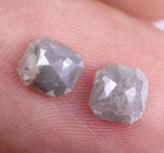 1.11 Ct Grey Colored Unique Diamond Salt And Pepper Diamond Use For Jewerly Earrings Cushion Cut Diamond Pair 