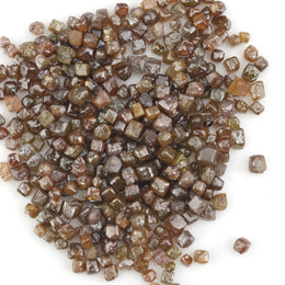 brown cube shaped rough diamond for custom jewelry and collectors