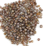 brown cube shaped rough diamond for custom jewelry and collectors
