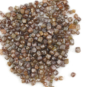 brown cube shaped rough diamond for custom jewelry and collectors