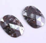 1.34 Carat Natural Oval Shape Loose Diamond Pair Black Colored Diamond Use For Jewerly