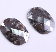 1.34 Carat Natural Oval Shape Loose Diamond Pair Black Colored Diamond Use For Jewerly