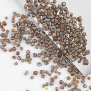 brown cube shaped rough diamond for custom jewelry and collectors