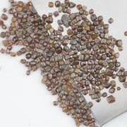 brown cube shaped rough diamond for custom jewelry and collectors