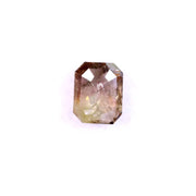0.59 Ct emerald cut green and brown natural loose diamond for custom rings and jewelry