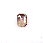 0.59 Ct emerald cut green and brown natural loose diamond for custom rings and jewelry