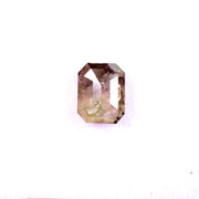 0.59 Ct emerald cut green and brown natural loose diamond for custom rings and jewelry