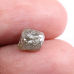 1.10 Ct loose uncut raw diamond, natural grey rough stone for jewelry making, custom rings, and handmade designs.