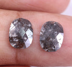 1.34 Carat Natural Oval Shape Loose Diamond Pair Black Colored Diamond Use For Jewerly